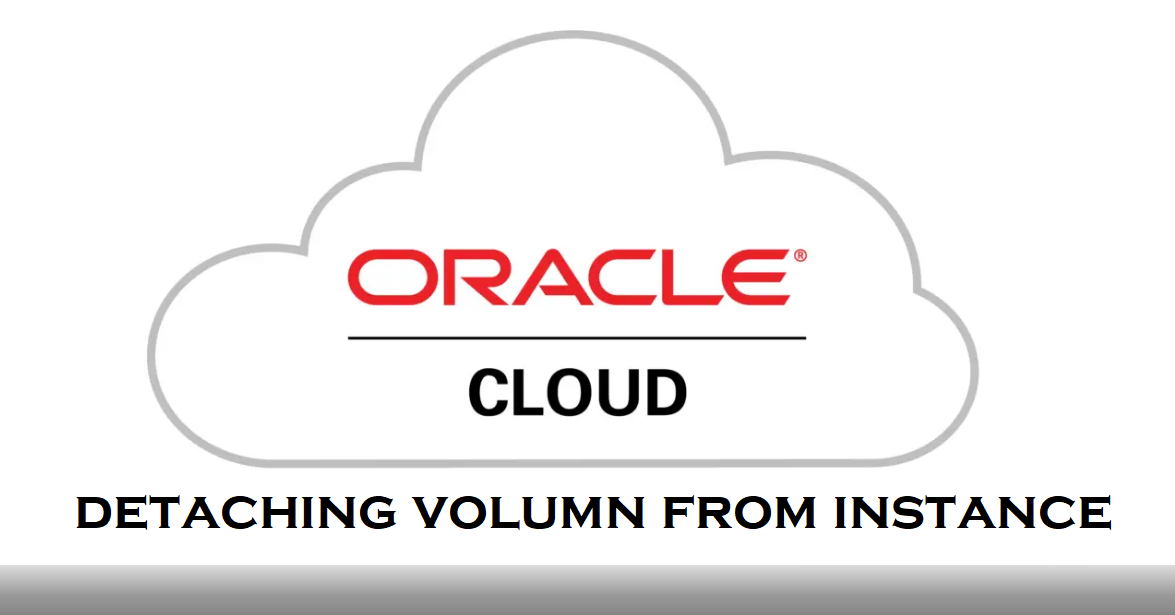 Oracle cloud detach block volume
